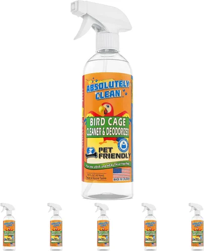 Miniatura 8 de Limpiador y desodorante para jaula de pájaros Absolutely Clean Asombroso - Solo rocíe/limpie - Elimina de manera segura y fácil los desordenes