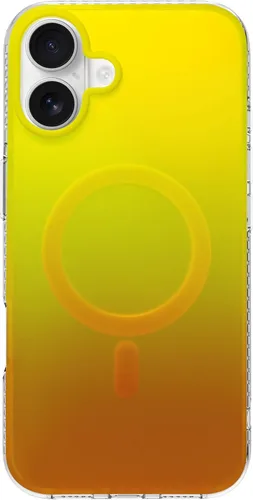 Miniatura 44 de Funda degradada para iPhone 14 Pro - Diseño multicolor degradado naranja y amarillo, resistente a los impactos y con imanes