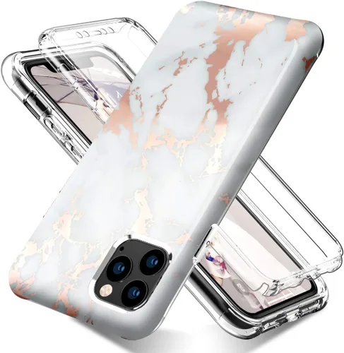 Miniatura 2 de BAISRKE Funda para iPhone 11 Pro Max, [Protector de pantalla integrado] Carcasa protectora de doble capa de cuerpo completo a prueba de golpes
