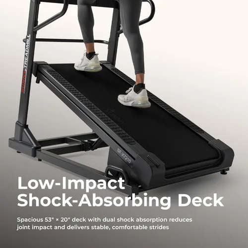 Miniatura 5 de Sunny Health & Fitness Auto Incline Decline Treadmill for Home with Smart Connectivity and Interactive Console, Smooth and Quiet Motor with Cushion