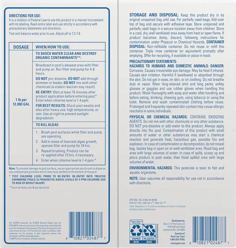Miniatura 2 de Clorox® Pool&Spa™ Shock XTRABLUE® Plus, mata bacterias y algas en piscinas, listo para nadar en 15 minutos, (paquete de 6)