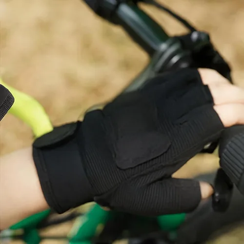 Miniatura 4 de Guantes tácticos de medio dedo para montar en bicicleta, antideslizantes, militares, para entrenamiento al aire libre, ciclismo, camuflaje, guantes