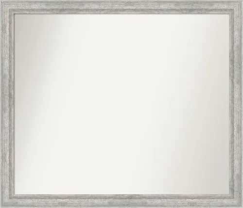 Miniatura 92 de Amanti Art Espejo de baño plateado para sobre fregadero, 23 x 23 pulgadas, espejo cuadrado plateado en ángulo, marco de madera moderno medio, se