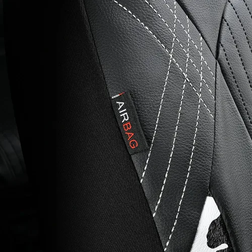 Miniatura 5 de Flying Banner - Juego completo de fundas para asiento de automóvil de cuero sintético, para asientos delanteros y traseros, estilo de moda, fácil