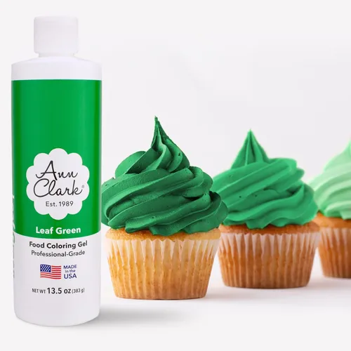 Ann Clark Leaf Green Gel colorante alimentario extra grande de 13.5 onzas, grado profesional, fabricado en Estados Unidos