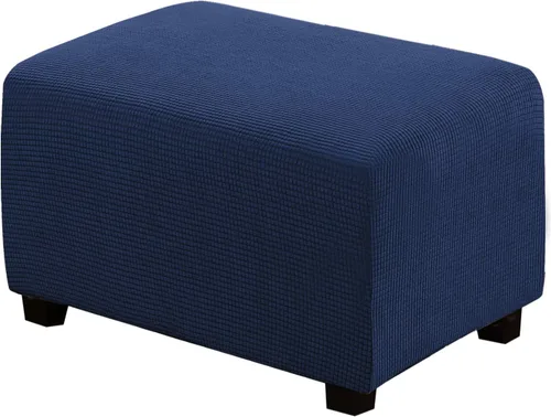 Miniatura 108 de H.VERSAILTEX Funda otomana rectangular de 29 a 34 pies para reposapiés, fundas protectoras para reposapiés, con tela jacquard elástica, gruesa