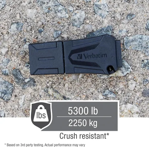 Miniatura 4 de Verbatim Unidad flash USB 2.0 ToughMAX de 16 GB, unidad de pulgar extremadamente duradera, color negro 70000