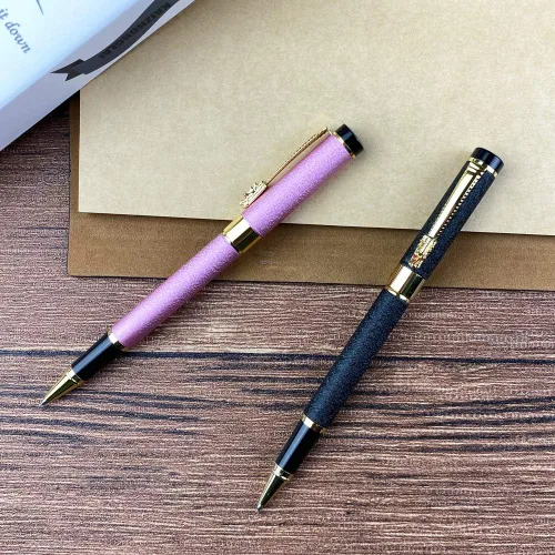 Miniatura 3 de Ancolo Bolígrafos de oficina personales personalizados con caja para bolígrafos, 4 repuestos de tinta extra, bolígrafos de calidad de punta fina