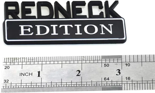 Miniatura 3 de 1 emblema exterior de 3.1 pulgadas Redneck Edition para automóvil, camión, barco, calcomanía de repuesto para F-150 F250 F350 Silverado RAM 1500