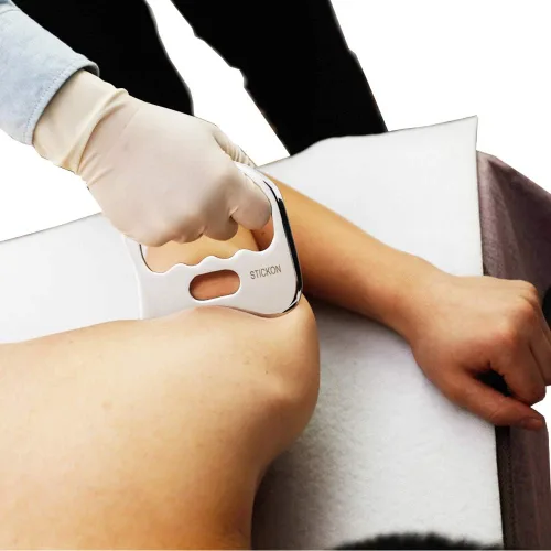 Miniatura 4 de STICKON Herramienta de masaje de raspado Gua Sha de acero inoxidable, herramientas IASTM, gran herramienta de movilización de tejidos blandos