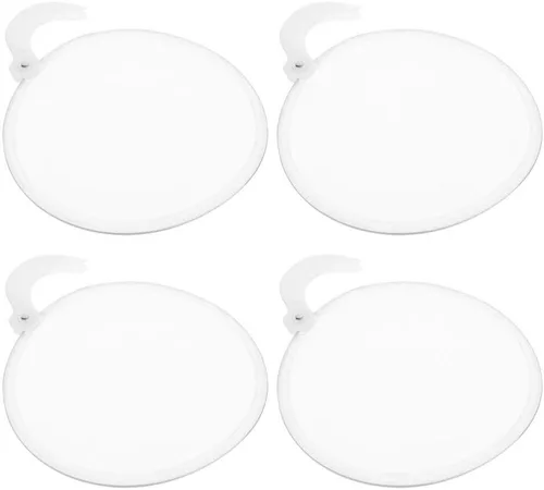 Miniatura 8 de BESTOYARD Juego de 4 ventiladores de mano redondos plegables y portátiles, con asa para decoración de bodas de verano y uso en festivales