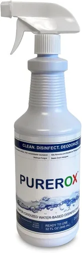 PUREROX Desinfectante [9 x 32oz] Elimina el 99.99% de virus, norovirus, VIH, MRSA, bacterias y hongos. Grado hospitalario. Seguro para usar en