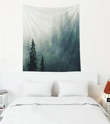 Miniatura 33 de Crannel Tapiz de invierno para colgar en la pared, sombrero de mago psicodélico para barba, tapiz mágico de calavera de humo de 50 x 60 pulgadas