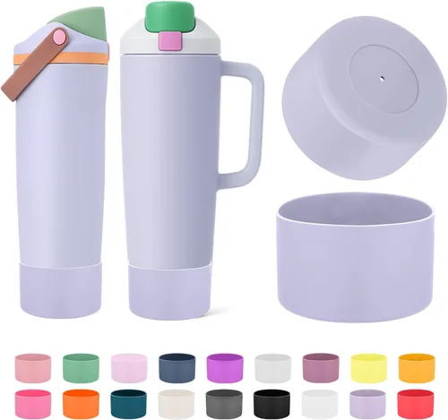Miniatura 9 de Mity rain 2 piezas de botas protectoras de silicona para botellas y vasos FreeSip Sway de Owala de 30 oz y 40 oz - Accesorios para owala, mejora