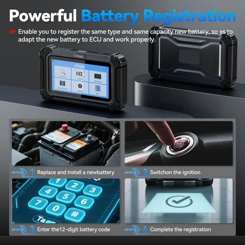 Miniatura 7 de XTOOL IP500 para escáner BMW OBD2, herramienta de escaneo bidireccional de sistemas completos con ECU C0ding, herramienta de registro de batería