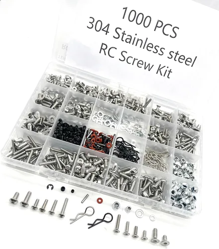 Miniatura 2 de Juego de 1000 tornillos universales RC, tornillos surtidos, sujetadores de hardware para Traxxas Axial Redcat HPI Arrma SCX10 Losi 1/8 1/10 1/12