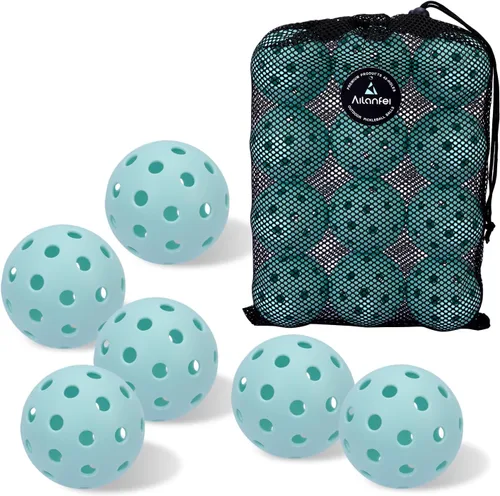 Miniatura 17 de Pickleball Balls 6 Pack 12 Pack- 40 Holes Outdoor Pickleball with Bag, Perfectly Balanced, High Bounce, Crack-Resistance，USAPA Standard - Multiple
