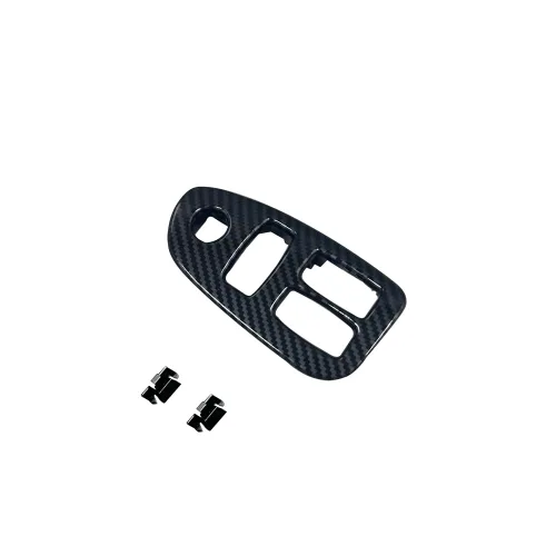 Miniatura 2 de 1 par de paneles de interruptor de ventana de fibra de carbono con clips compatibles con Chevy Camaro 1993-2002