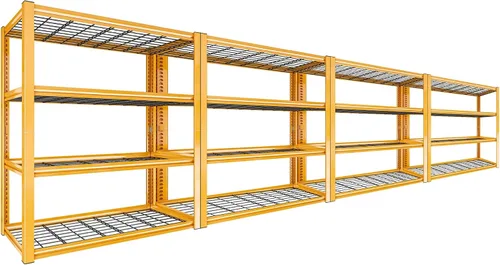 Miniatura 15 de REIBII Estantería de garaje de 40 pulgadas de ancho, estantes de almacenamiento de 2240 libras, estantes de metal resistentes de 4 niveles