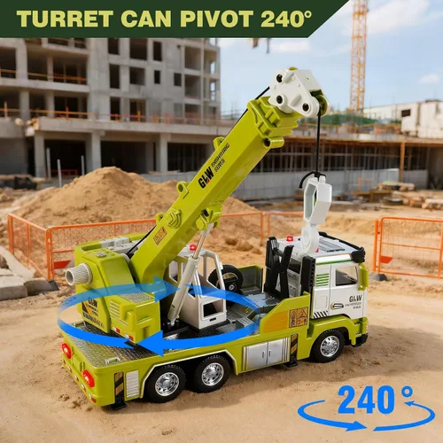 Miniatura 3 de Juguete de camión volquete para niños, modelo de simulación 1:40, juguetes educativos de construcción con luces y sonidos realistas, regalos