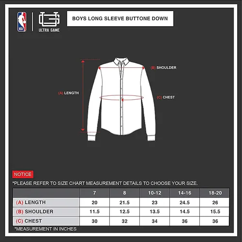 Miniatura 7 de Ultra Game NBA Boys 2-Piece Loose-fit Button Down Pajamas Set (Sizes 4-20)