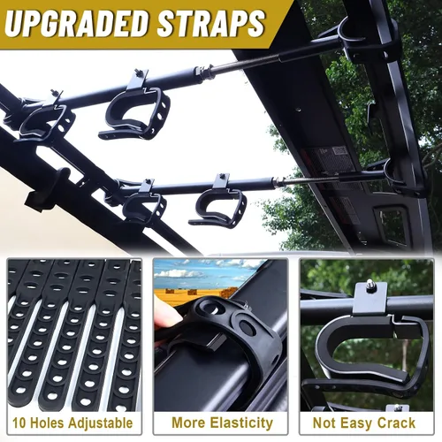 Miniatura 4 de StarknightMT Portaarmas para UTV - Portaarmas Aéreo para UTV Soporte de Techo para Armas/Arcos con Acolchado Suave, Ajustable se Adapta a Espaciado