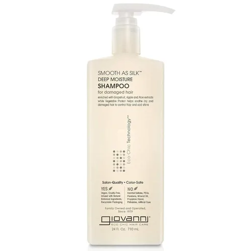 Miniatura 13 de GIOVANNI Eco Chic Smooth as Silk - Champú de humedad profunda - Manzana + extractos de aloe, calma el encrespamiento, desenreda, lava y listo, sin