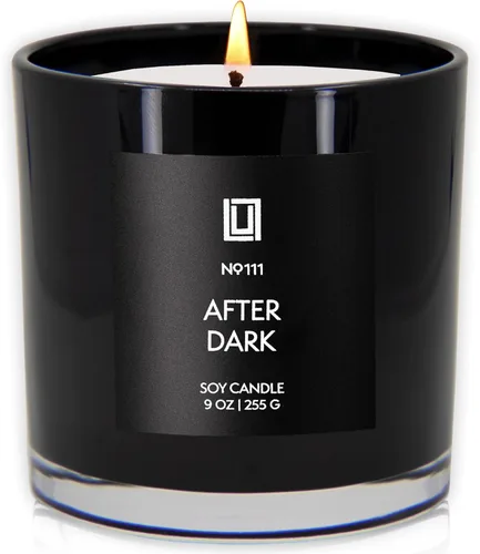 Miniatura 2 de Lulu Candles After Dark - Vela perfumada en tarro de soja de lujo de teca y caoba, vertida a mano en los Estados Unidos, Velas altamente perfumadas