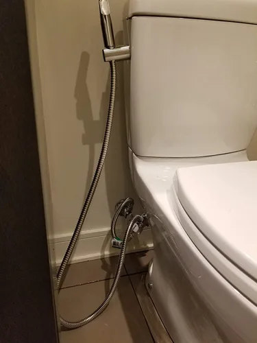 Miniatura 2 de (1 unidad) Manguera de extensión de acero inoxidable 7/8 macho 7/8 hembra de 6 pulgadas, asiento sólido con acceso duro, rociador de mano fácil