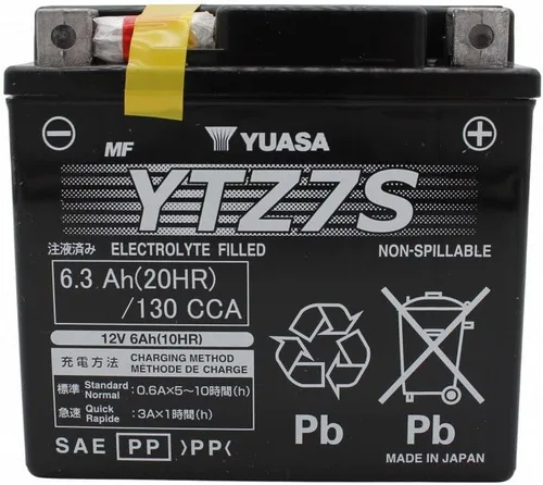 Miniatura 3 de Yuasa YUAM727ZS YTZ7S Batería AGM de alto rendimiento YTZ activada de fábrica