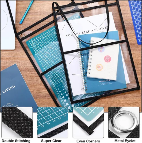 Miniatura 4 de Epakh - Paquete de 30 soportes para boletos de tienda de 9 x 12 pulgadas, fundas de plástico para boletos de trabajo, fundas de pedido de reparación