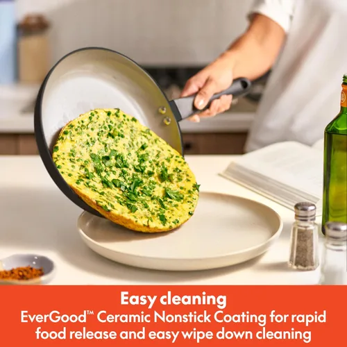 Miniatura 7 de BELLA Juego de 21 piezas para la cocina con revestimiento antiadherente de cerámica EverGood™, apto para lavavajillas y horno, compatible con todas