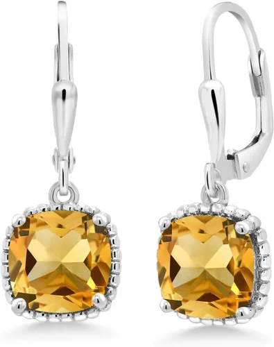 Miniatura 68 de Gem Stone King Aretes colgantes de plata de ley 925 de 0.315 pulgadas para mujer