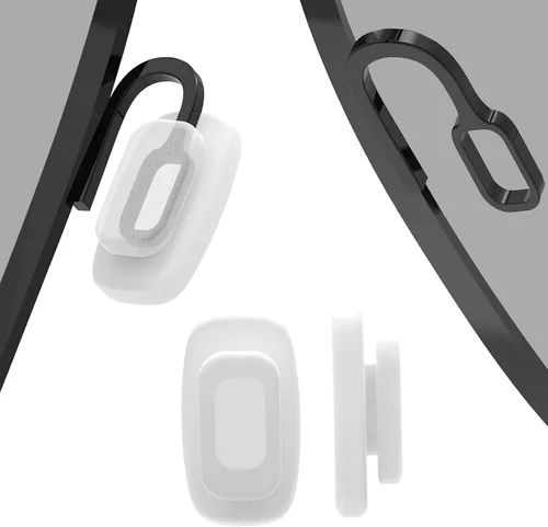 Miniatura 10 de 5 pares de almohadillas de nariz de repuesto deslizantes para la nariz, piezas cuadradas de silicona para la nariz, protectores para lentes, lentes
