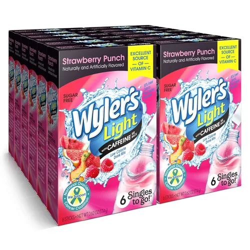 Miniatura 15 de Wyler's Light Paquetes de polvo Singles to Go, mezcla de bebida de agua, paquete variado de 40 unidades, limonada rosa, fresa y arándanos, sin