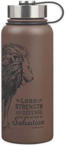 Miniatura 12 de Christian Art Gifts Botella de Agua Grande de Acero Inoxidable de Doble Pared Sellada al Vacío Aislada para Mujeres, Hombres y Graduados: I Know the