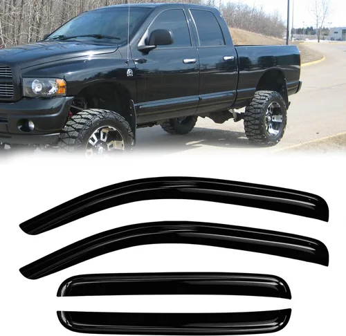 Miniatura 12 de Protectores de lluvia de ventana para Ford F150 SuperCab 2004-2014 2 piezas deflector de ventana para 09-14 F-150 con 2 puertas delanteras