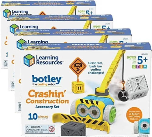 Miniatura 8 de Learning Resources Botley Crashin' - Juego de accesorios de construcción (botella no incluida), 10 piezas, codificación para niños de 5 años