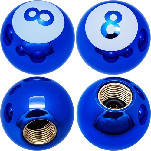 Miniatura 76 de 4 piezas tapas de vástago de válvula de neumático estilo bola 8, cubiertas universales de vástago de válvula de neumático con núcleo de cobre a