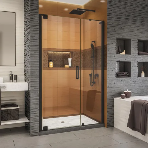 Miniatura 23 de DreamLine Elegance-LS SHDR-4328300-04 - Puerta de ducha pivotante sin marco de 56 3/4 - 58 3/4 pulgadas de ancho x 72 pulgadas de alto en níquel