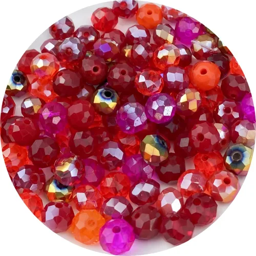 Miniatura 7 de 500 piezas de cuentas de cristal de vidrio facetado de 4 mm con agujero para pulseras, collares, aretes, joyería DIY, manualidades (Serie Negra)