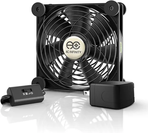Miniatura 14 de AC Infinity MULTIFAN S2, ventilador USB silencioso de 120 mm con control de velocidad, certificado UL para receptor DVR, módem, Xbox, AV, gabinete