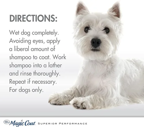Miniatura 5 de Four Paws Magic Coat - Champú blanqueador blanco brillante para perros con abrillantador Natriance, lavado de perro iluminador, elimina las manchas