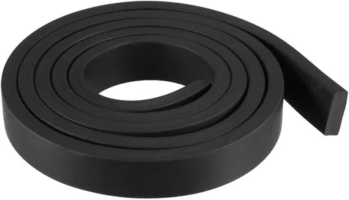Miniatura 39 de uxcell Tira de sello de goma rectangular maciza, 0.197 in de ancho, 0.118 in de grosor, 3.3 ft de largo, color negro