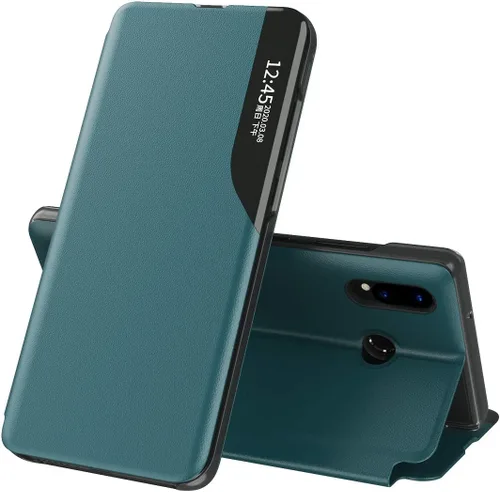 Miniatura 15 de Funda para Huawei P30 Lite, Clear View - Funda de piel sintética con función atril, funda protectora a prueba de golpes, color negro