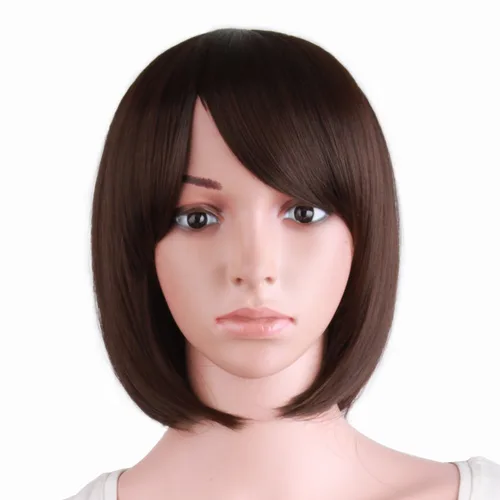 Miniatura 7 de Moda de niña: peluca de pelo corto recto natural de la marca MapofBeauty. Azul marino