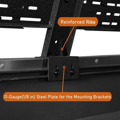 Miniatura 7 de Hooke Road - Barra de cama alta de 12.2" para camionetas de tamaño completo con rieles de cama - Compatible con Toyota Tundra 07-23 y Toyota Tacoma