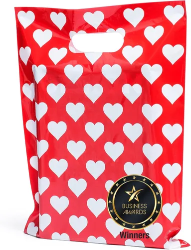 Miniatura 30 de Choice Marts - 100 bolsas de 1.5 mil de grosor, 9 x 12 pulgadas, bolsas de agradecimiento con asas extra brillantes, perfectas para mercancía