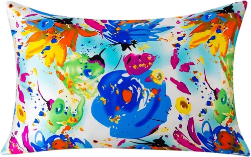 Miniatura 20 de SLPBABY - Funda para almohada de seda para el cuidado del cabello y la piel con estampado y cremallera oculta