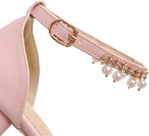 Miniatura 3 de Sandalias para niñas, zapatos de vestir Mary Jane, zapatos de tacón bajo, tacón bajo, fiesta de flores, escuela secundaria, baile de graduación